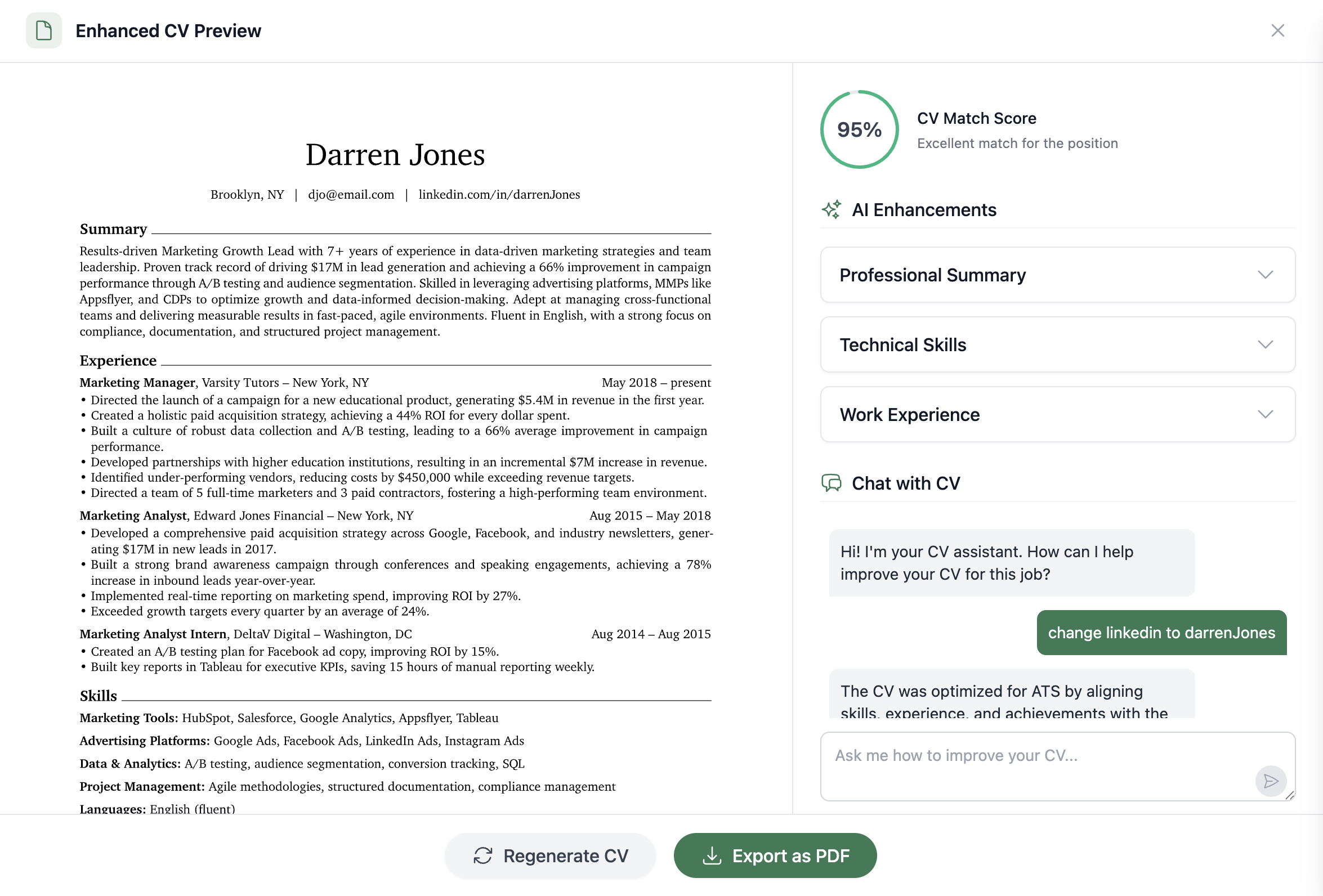 Custom CV